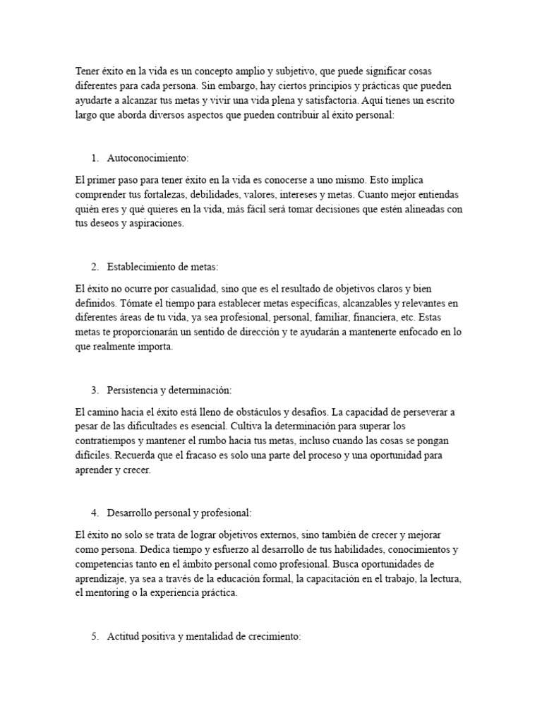 Claves para el Éxito Personal y Profesional | PDF | Aprendizaje ...