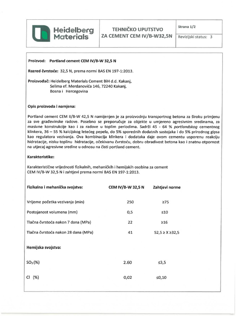 Tehničko Uputstvo Za CEM IV | PDF