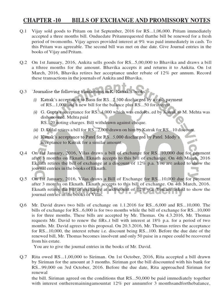 BOE Questions | PDF | Negotiable Instrument | Cheque
