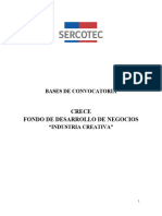 Bases de Convocatoria Crece 2024 Industria Creativa Metropolitana