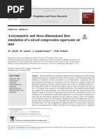 Axisymmetric and Three-Dimensional Flow Simulation of A Mixed Compression Supersonic Air Inlet