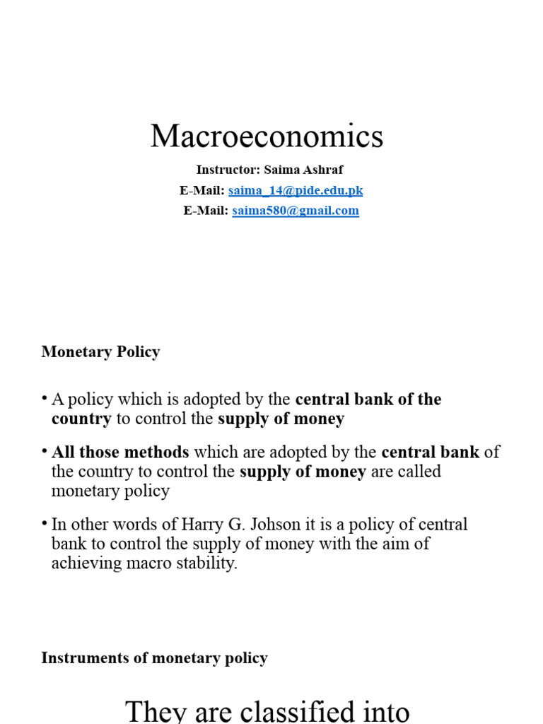 Understanding Monetary Policy Basics | PDF | Finance & Money Management