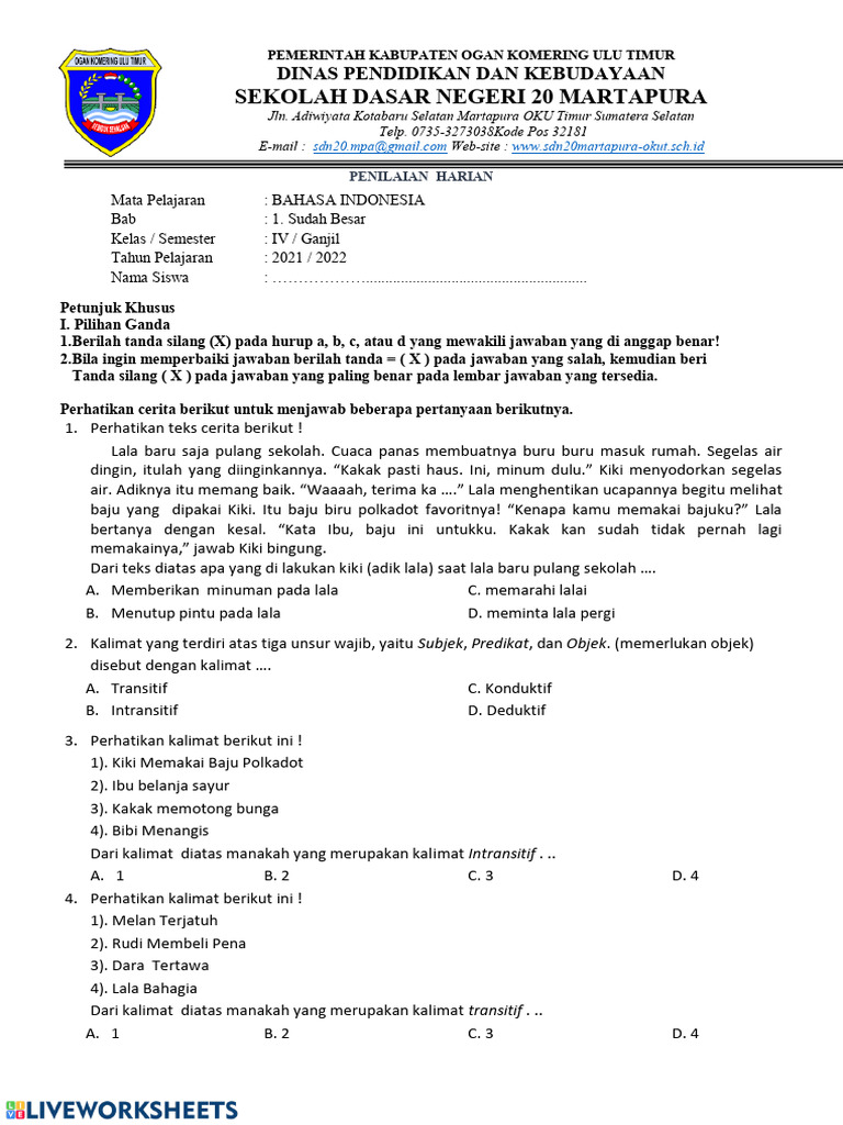 Contoh Soal Kkat | PDF