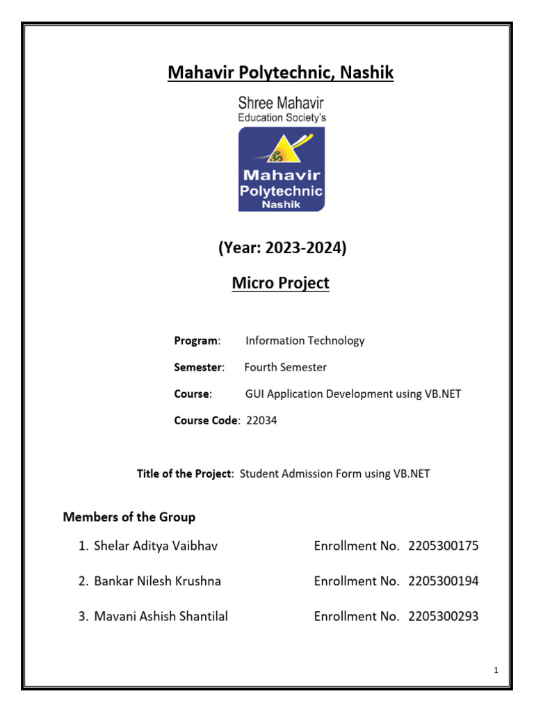 GAD Micro Project | PDF | Databases | Usability