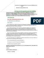 Ley de Organización y Funciones Del Ministerio de Salud