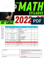 Maths Syllabus Class 10 - 2023