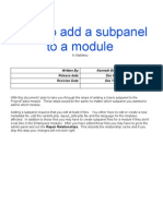 SugarCRM Edit or Create Subpanels