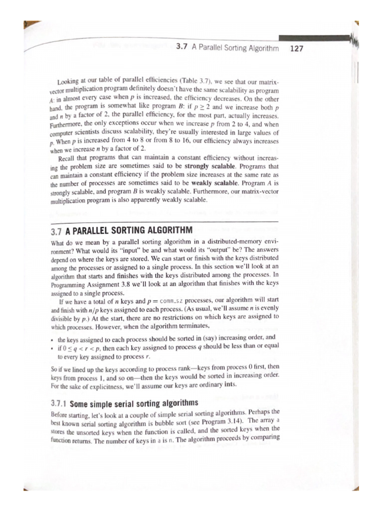 3.7 A Parallel Sorting Algorithm | PDF