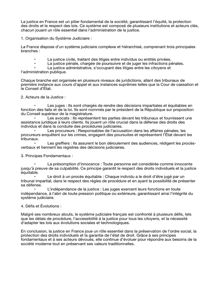 Comprendre la justice en France | PDF | Justice | Crime et violence