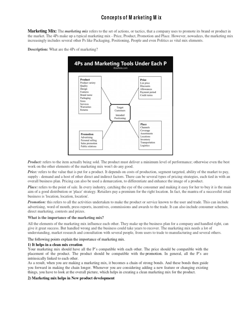 Understanding Marketing Mix Elements | PDF | Marketing | Digital Marketing