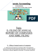 E- filling of Annual Reports