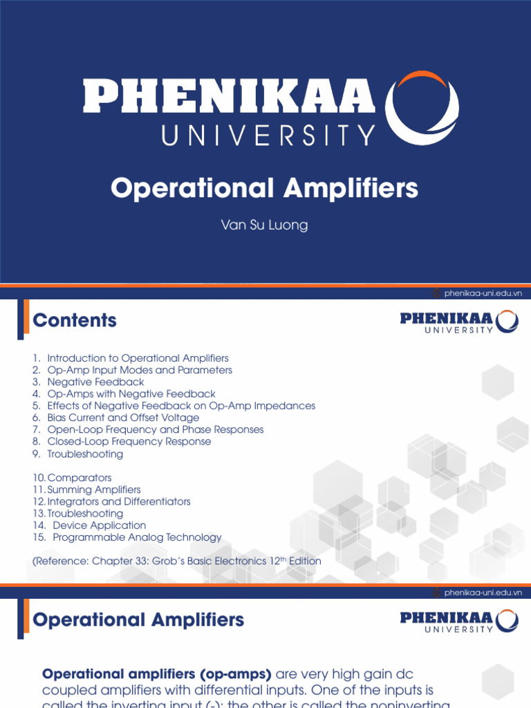 Op-Amp Basics and Applications Guide | PDF | Operational Amplifier ...