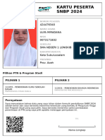 Kartu Peserta SNBP 2024: 424476340 Ulfa Miradana 0073171832 Sma Negeri 1 Longkib Kota Subulussalam Prov. Aceh