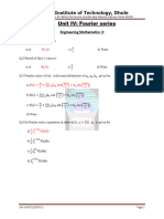 Unit IV Fourier Series MCQ