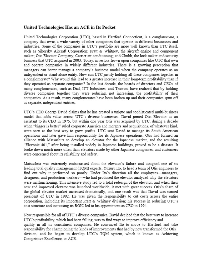 united-technologies-corporation-pdf-conglomerate-company-business