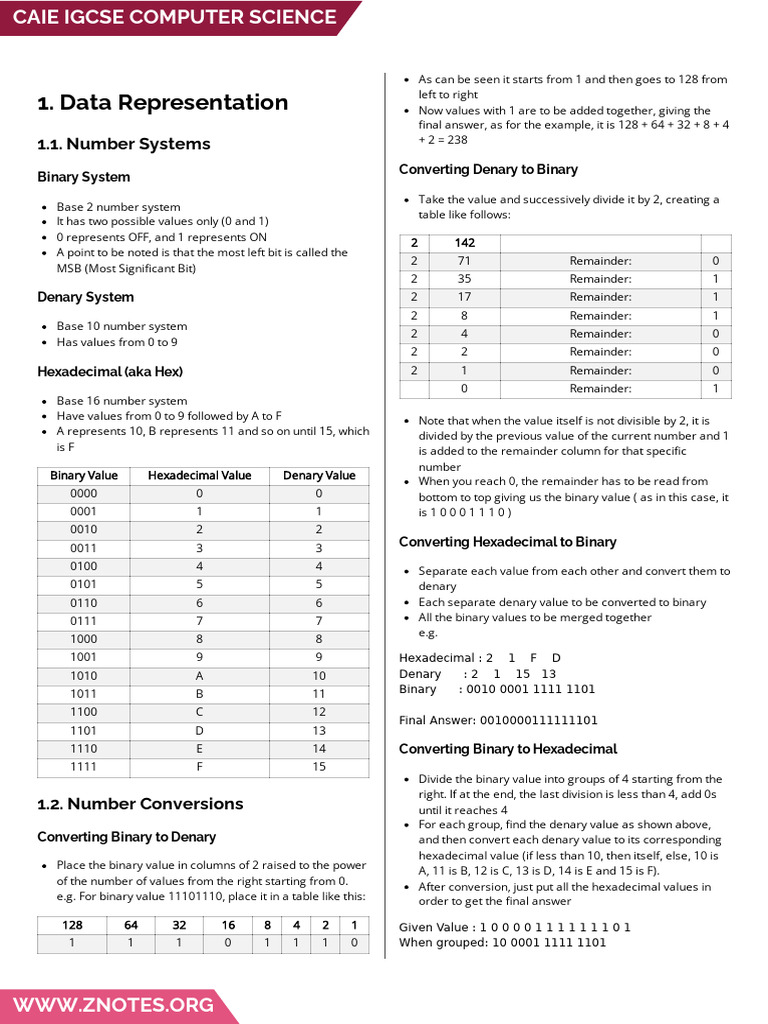 Number Systems and Conversions Guide | PDF | Data Compression | Barcode