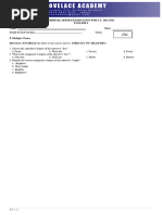 Third Quarter Examination English 6