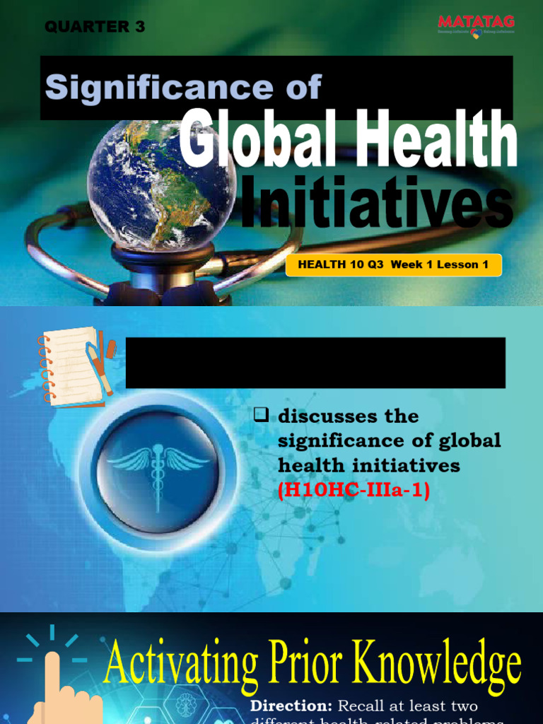 Global Health Initiatives Overview | PDF | Global Health | World Health ...