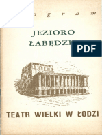 Jezioro Labedzie Teatr Wielki Lodz 1977