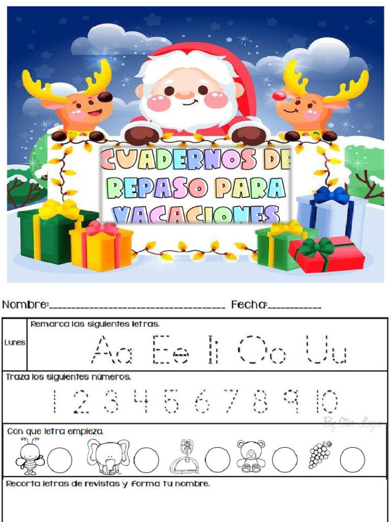 Cuaderno para Vacaciones de Diciembre | PDF