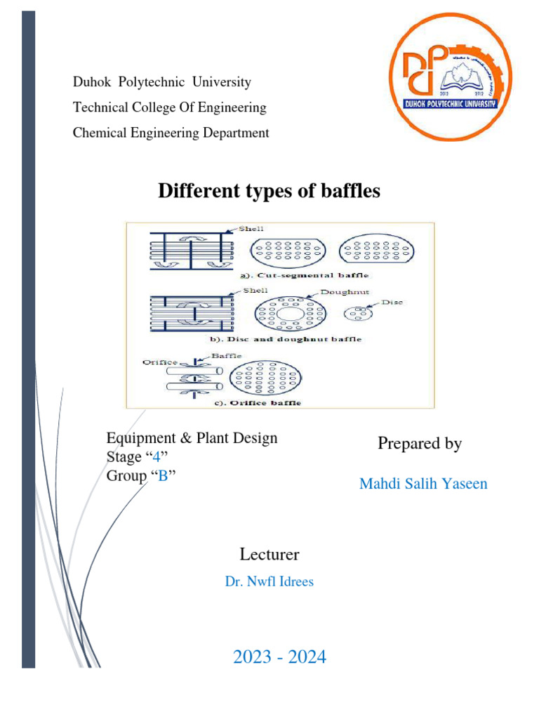 Types of Baffles in Heat Exchangers | PDF | Heat Exchanger | Heat