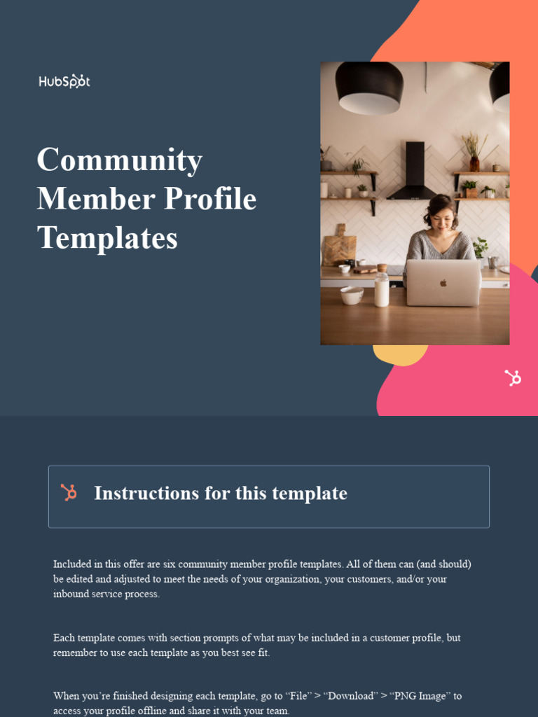 Community Member Profile Templates HubSpot PDF Human