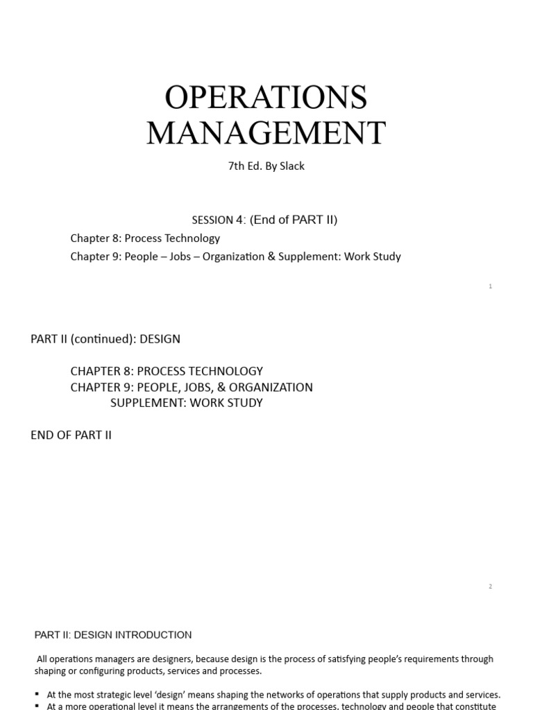 0004 1 om session 4 chapter 8 process technology chapter 9