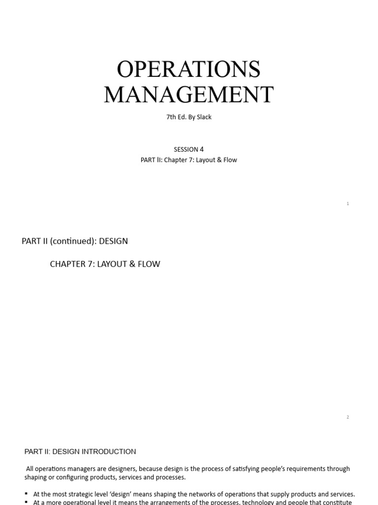 0004.0 - OM SESSION 4 (Chapter 7 - Layout & Flow) | PDF | Distance ...