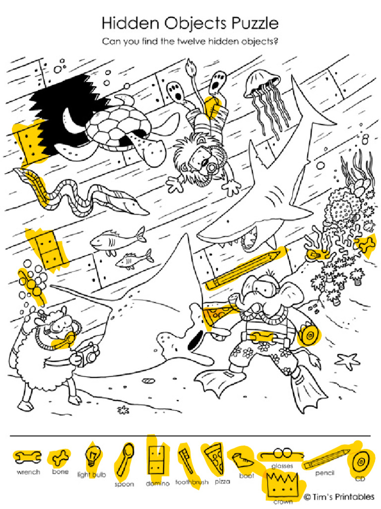 Hidden Objects Puzzle 01 550 | PDF