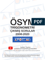 Apotemi Trigonometri Osym Son 15 Yıl Cıkmış Sorular