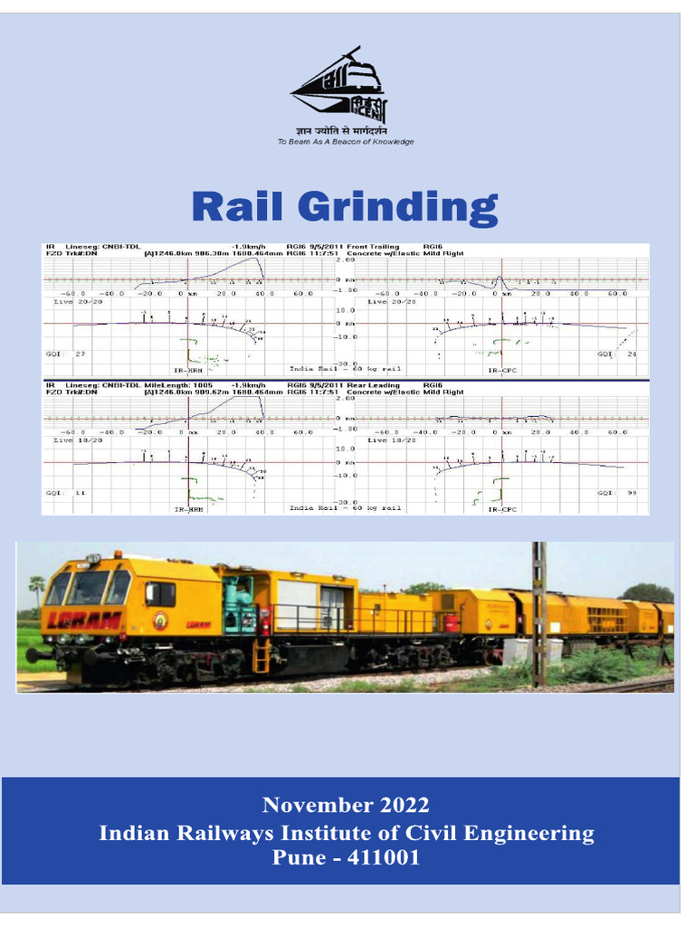 Rail Grinding Techniques in Indian Railways | PDF | Strength Of ...