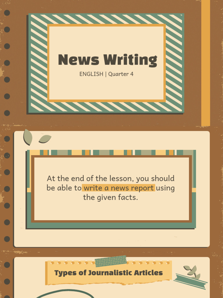 How to Write a News Report | PDF | News Media | News