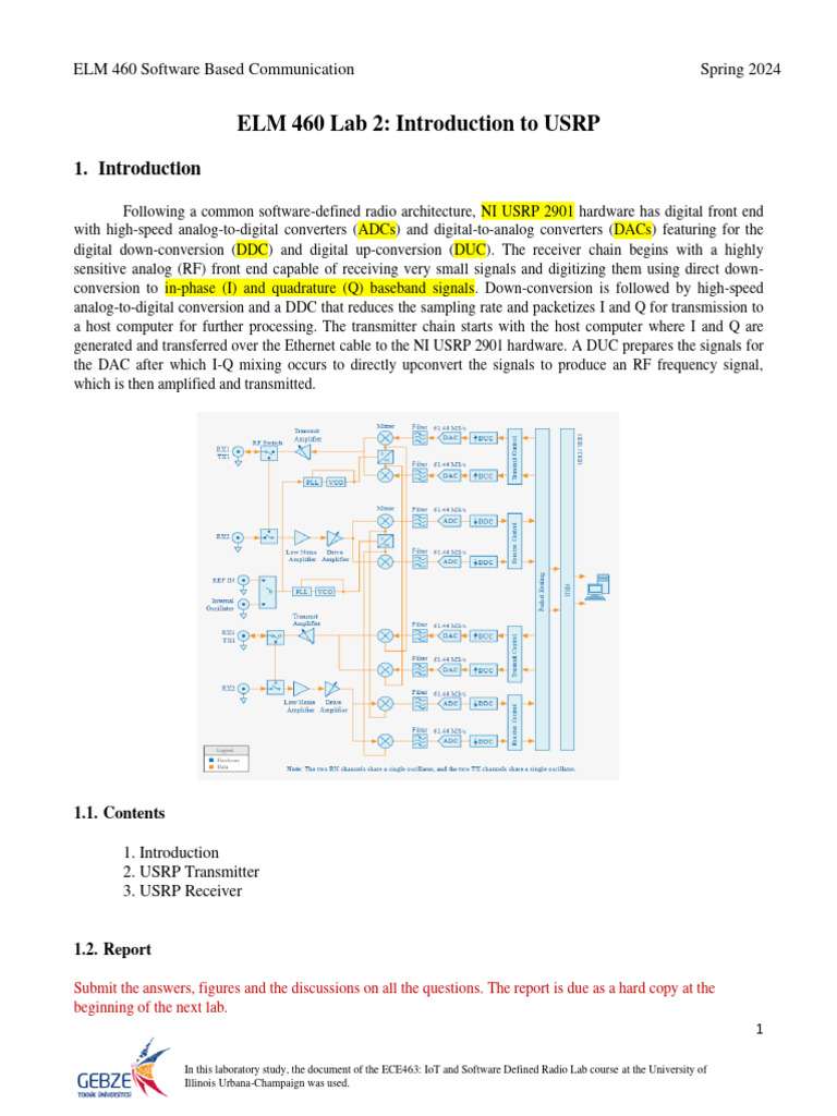 ELM 460: USRP Communication Lab Guide | PDF | Phase (Waves ...