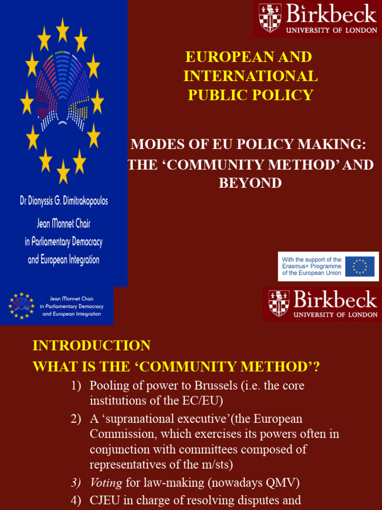 EU Policy Making: Community Method Explained | PDF | European Union ...