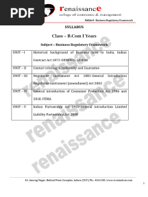 Business Regulatory Framework