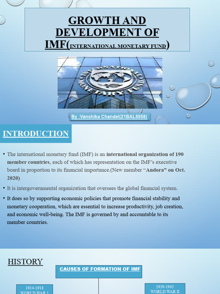 Growth and Development of IMF (INTERNATIONAL MONETARY FUND) | PDF ...