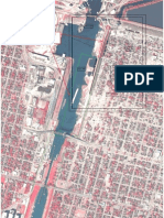 Arial view map of tracts owned by COE in red and green