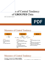 Measures of Central Tendency of GROUPED Data