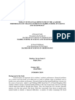 Impact of Financial Difficulties in the Academic Performance of College Students in Marbel School of Science and Technology