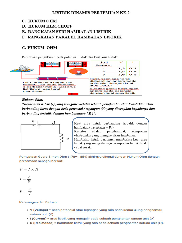 Contoh Soal Hukum Ohm dan Rangkaian Listrik | PDF