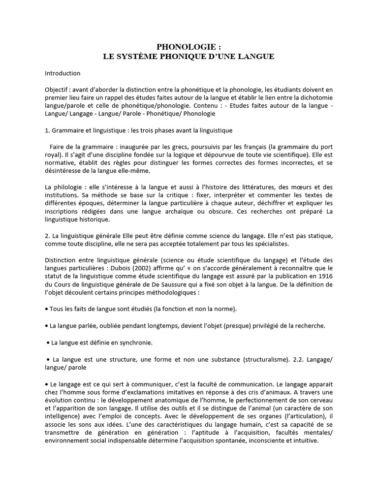 Phonologie et phonétique en linguistique | PDF | Syllabe | Phonologie