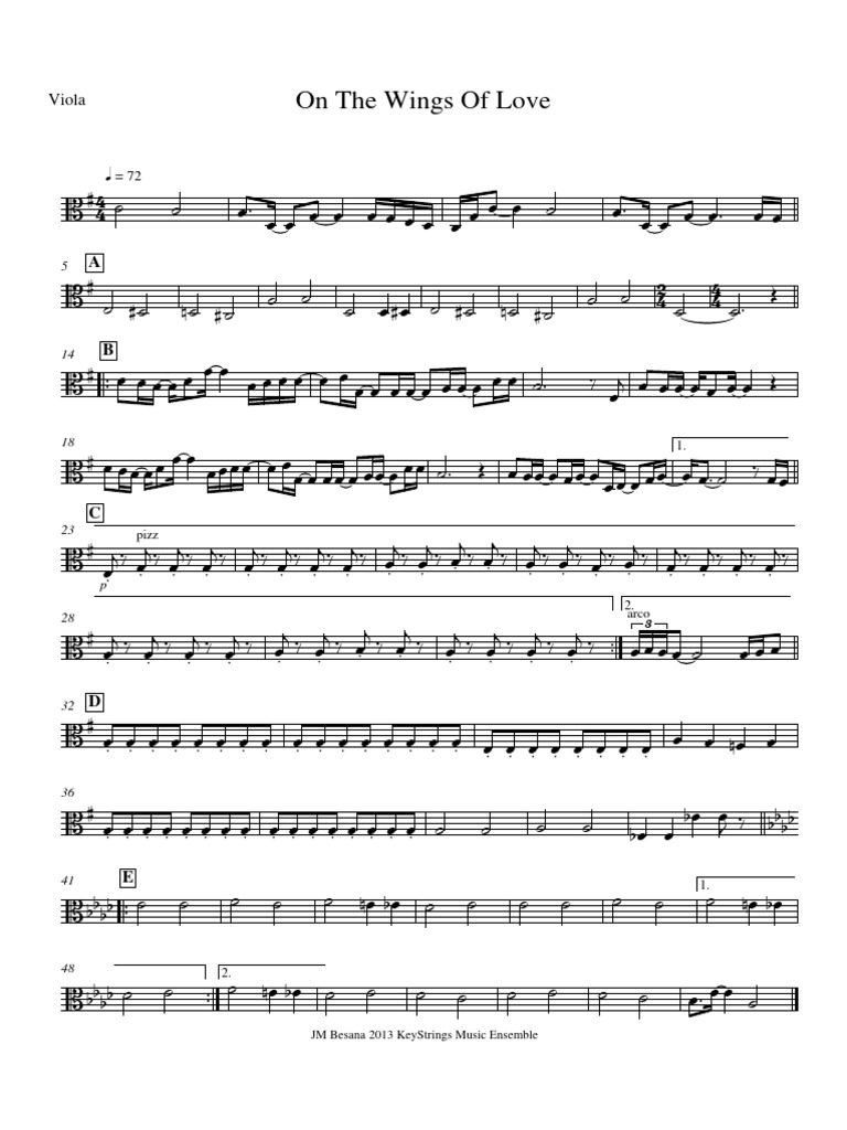On The Wings Of Love Sheet Music | PDF