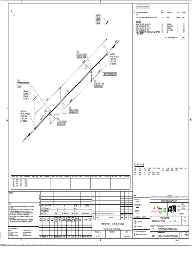 Piping Isometric Drawing for Tangguh Project | PDF | Pipe (Fluid ...