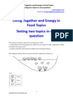 Science Revision Notes - Living Together and Energy in Food Topics