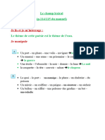 Le Champ Lexical Corrigé Des Exercices Du Manuel Leçon Complète