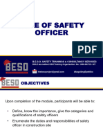 Topic 2 - Role of Safety Officer