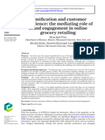 Gami Fication and Customer Experience: The Mediating Role of Brand Engagement in Online Grocery Retailing