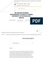 AN ONLINE TOURISM MANAGEMENT SYSTEM AT FEDERAL UNIVERSITY OF TECHNOLOGY, MINNA. - DOWNLOAD YOUR COMPLETE PROJECT TOPICS AND MATERIALS INSTANTLY