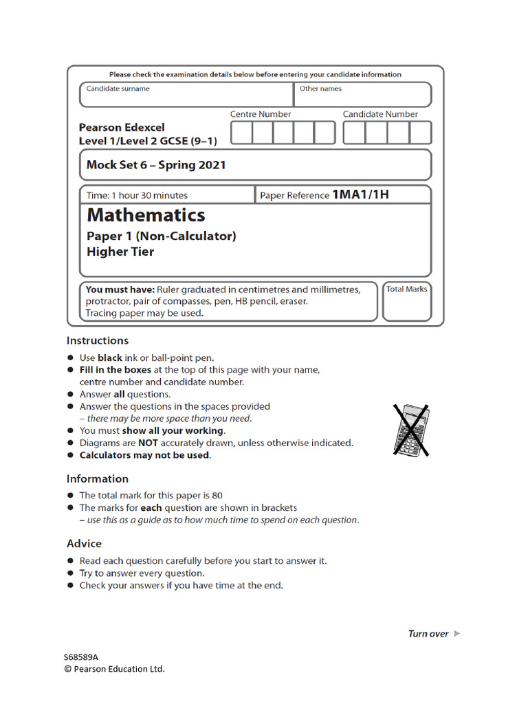 04b gcse 9 1 mathematics mock set 6 paper 1h word pdf