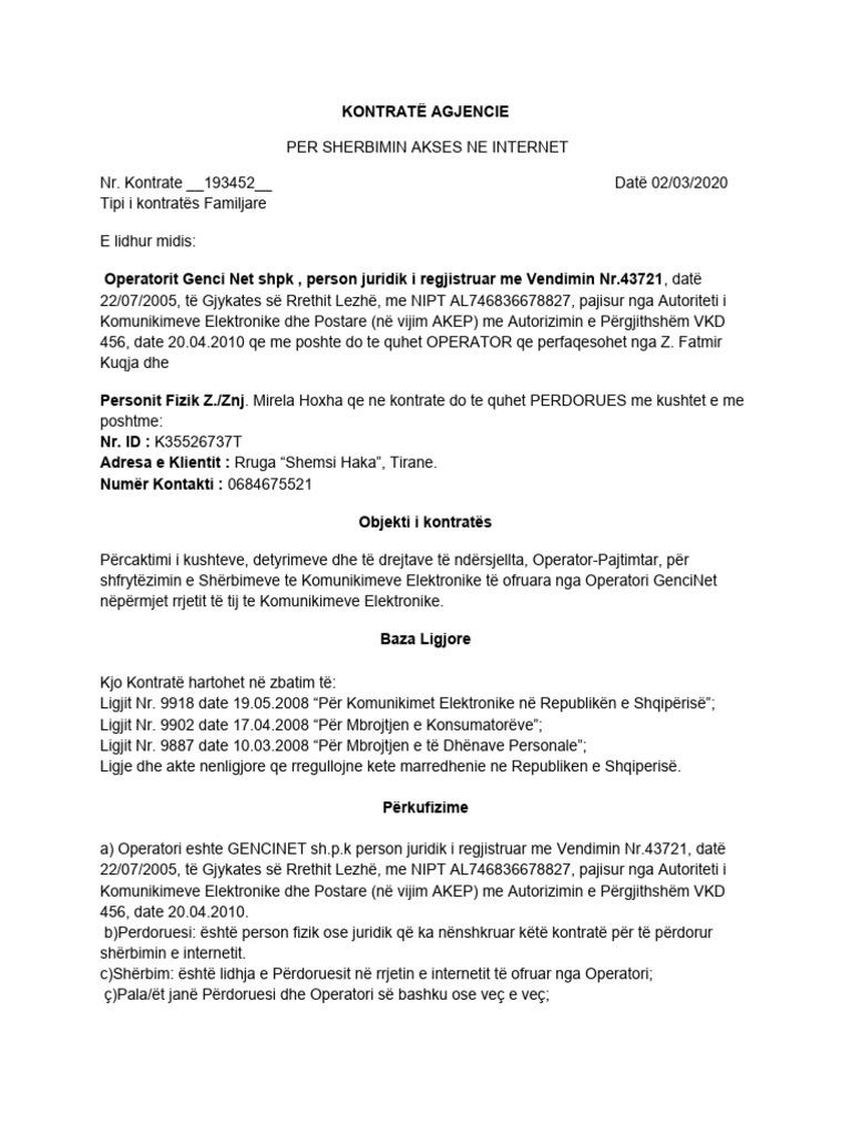 Kontratat | PDF